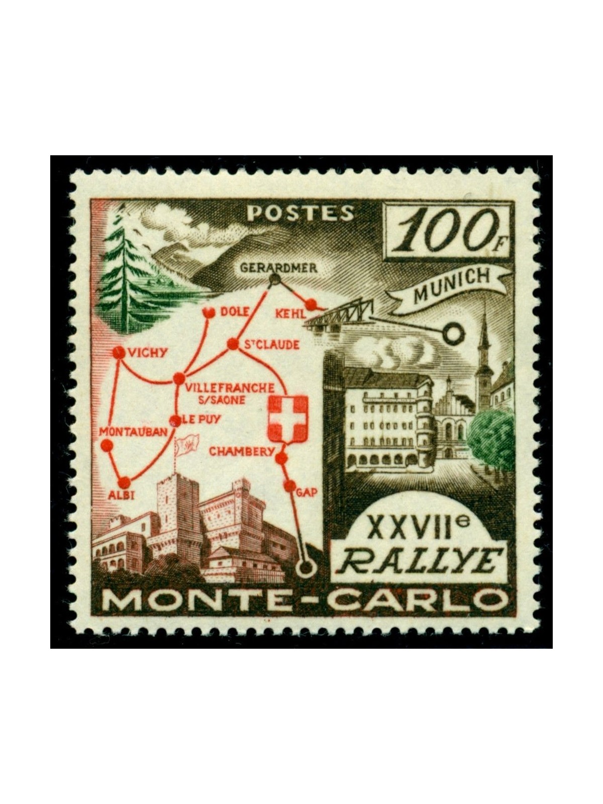 MONACO 1958 Rally di Montecarlo 1v MNH**