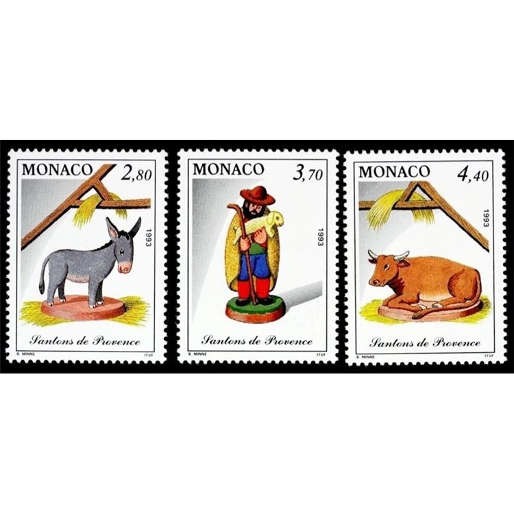 MONACO 1993 Natale 3v MNH**