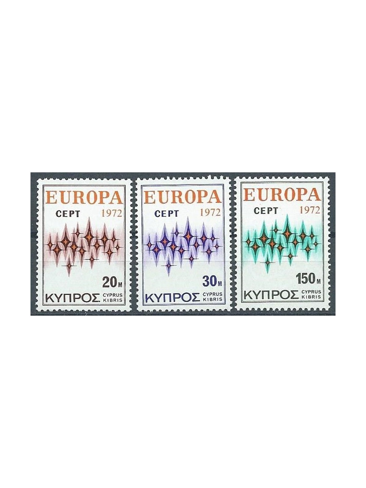 CYPRUS 1972 Europe 3v MNH**