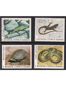CYPRUS 1992 Fauna, reptiles 4v MNH**