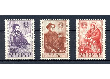 BELGIO 1960 Anno del rifugiato (colori cambiati) 3v MNH**
