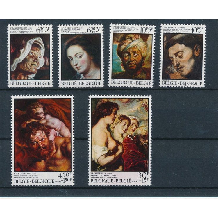 BELGIO 1976 Pierre Paul Rubens 6v MNH**