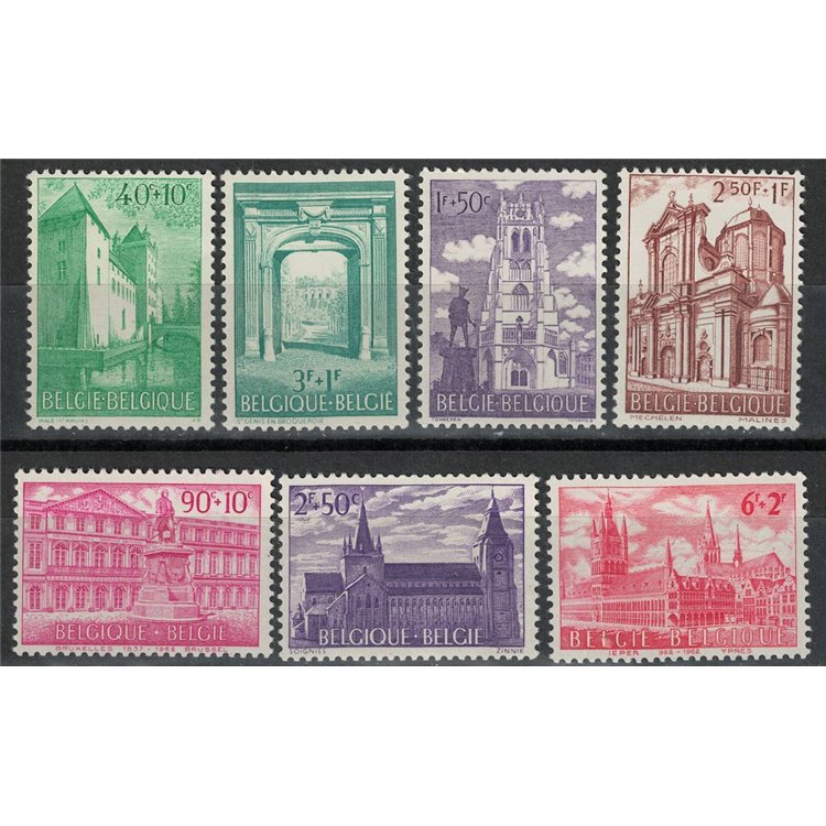 BELGIO 1962 Capolavori di architettura 7v MNH**