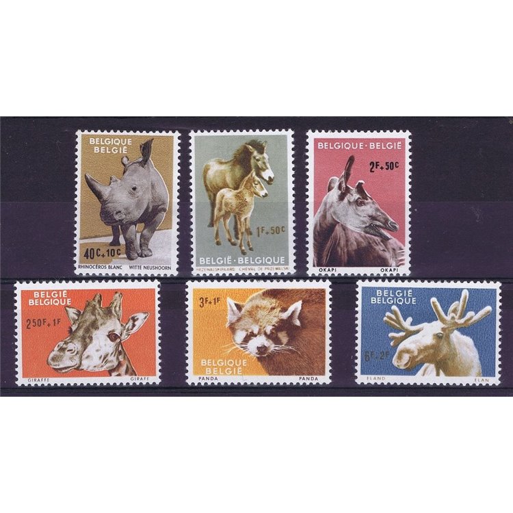 BELGIUM 1961 Animals of the Antwerp Zoo 6v MNH**