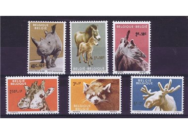 BELGIO 1961 Animali dello zoo di Anversa 6v MNH**