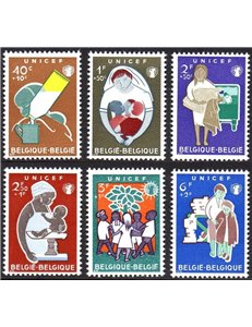 BELGIUM 1960 Unicef 6v MNH**