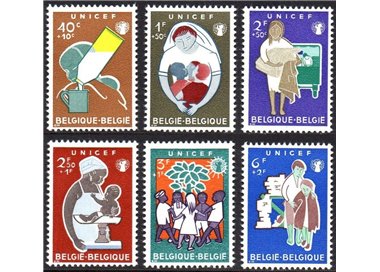 BELGIUM 1960 Unicef 6v MNH**
