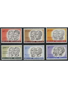 BELGIO 1961 Serie culturale, personaggi celebri 6v MNH**