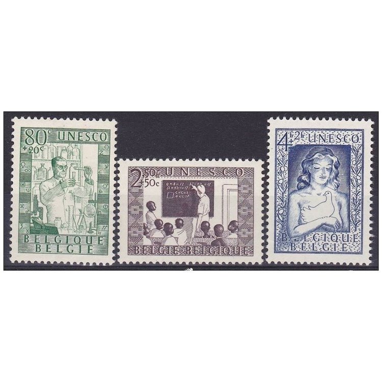 BELGIO 1951 Unesco 3v MNH**