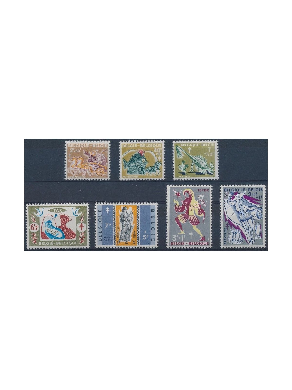 BELGIUM 1959 Pro opera national antituberculosis 7v MNH**