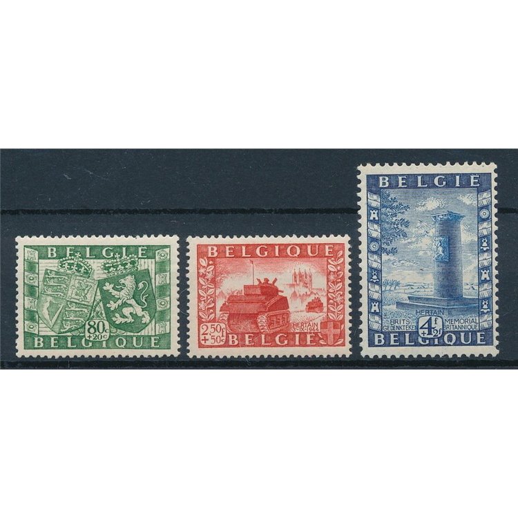 BELGIO 1950 Amicizia anglo-belga 3v MNH**