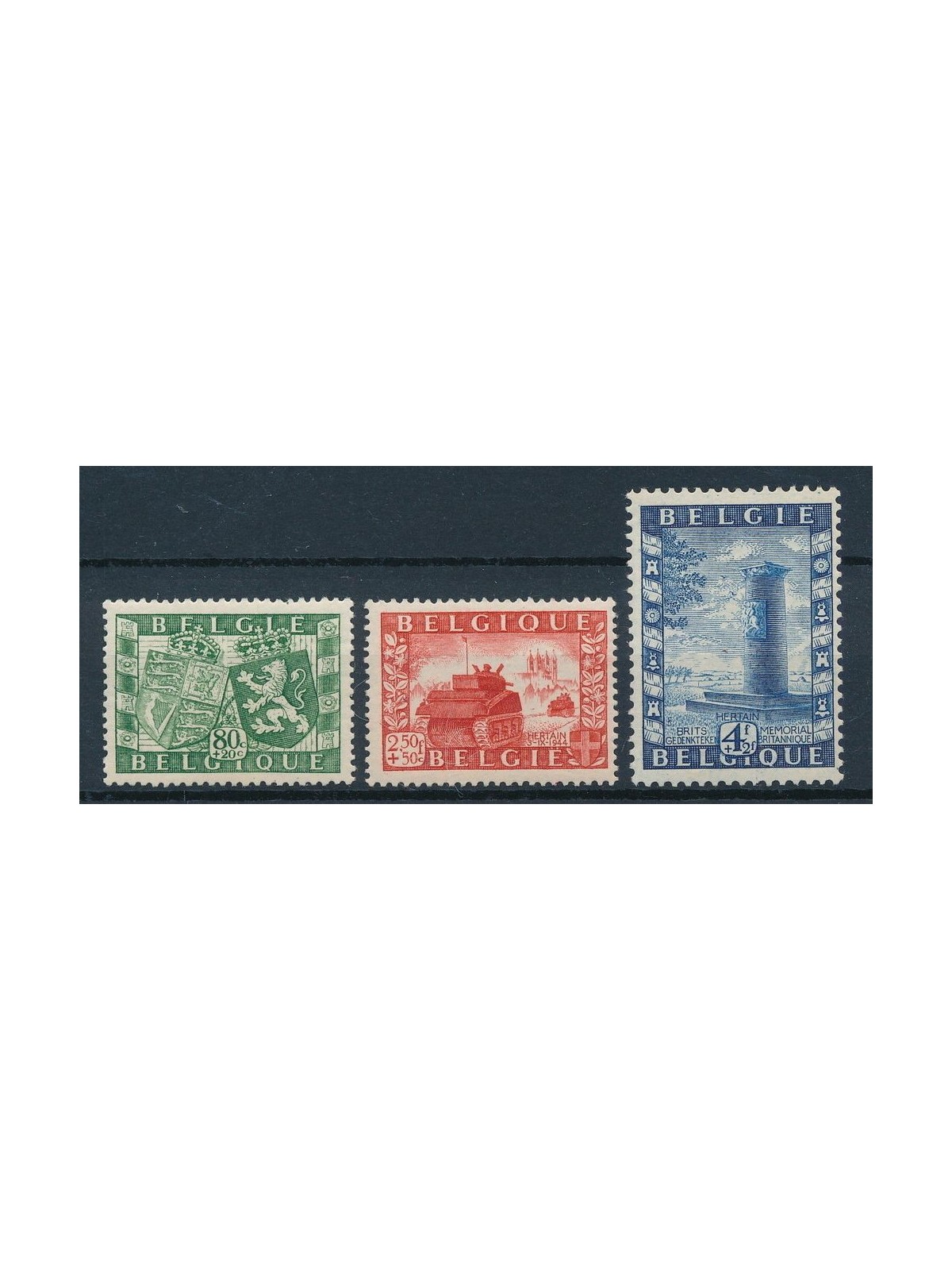 BELGIO 1950 Amicizia anglo-belga 3v MNH**