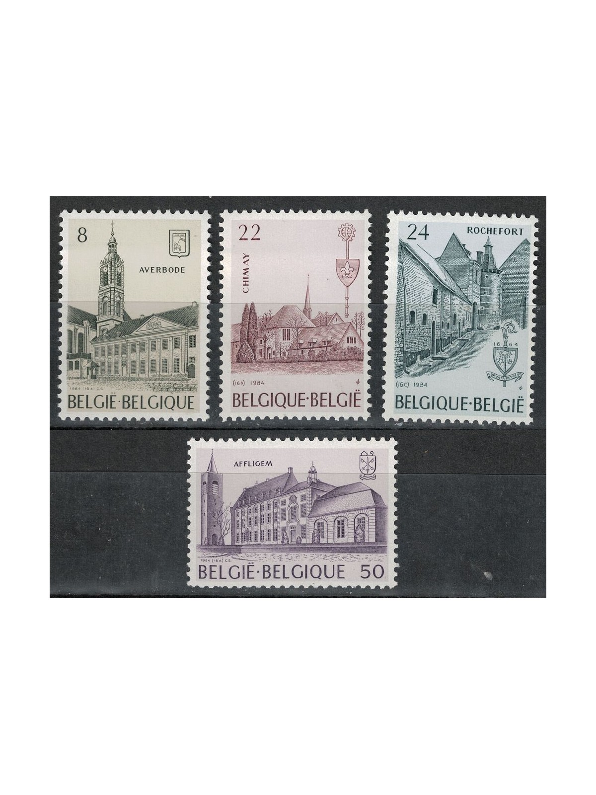 BELGIUM 1984 Abbeys 4v MNH**