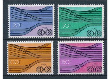 BELGIO 1976 Cinquantenario delle ferrovie 4v MNH**