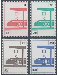 BELGIUM 1982 Electric train, postal parcels 4v MNH**