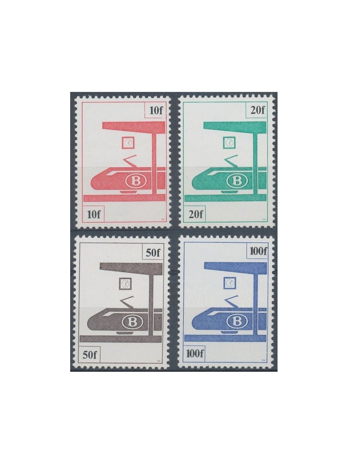 BELGIO 1982 Elettrotreno, pacchi postali 4v MNH**