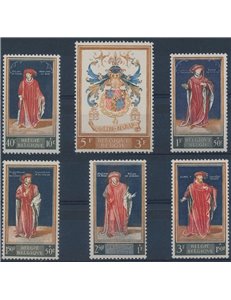 BELGIUM 1959 Cultural series, famous people 6v MNH**