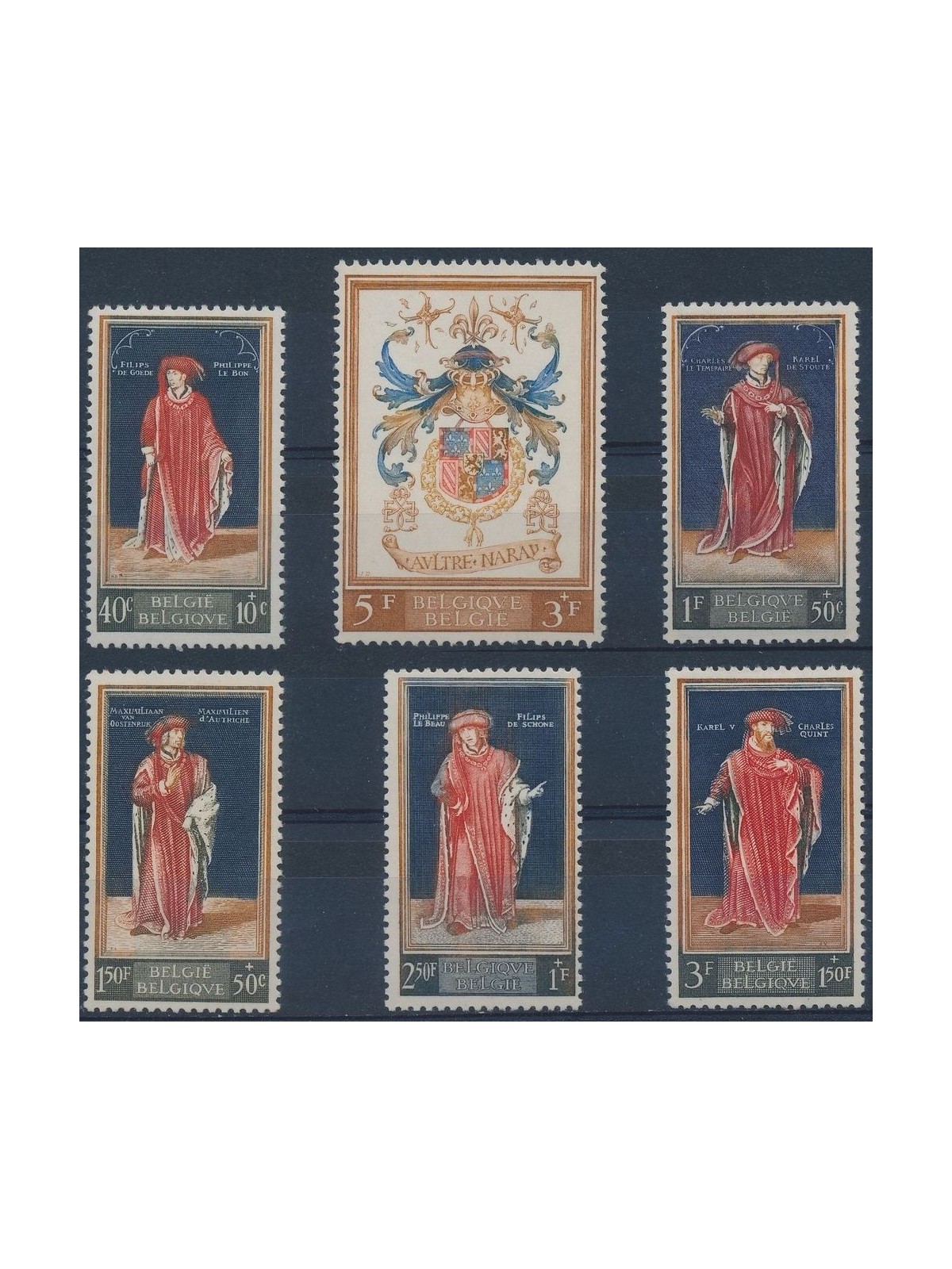 BELGIUM 1959 Cultural series, famous people 6v MNH**