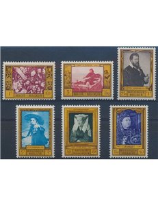 BELGIUM 1958 Cultural series, paintings 6v MNH**