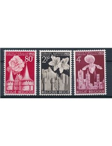 BELGIO 1955 Festa dei fiori a Gand 3v MNH**