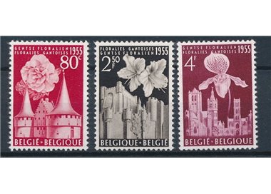BELGIO 1955 Festa dei fiori a Gand 3v MNH**