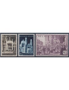 BELGIUM 1952 Koekelberg Basilica 3v MNH**