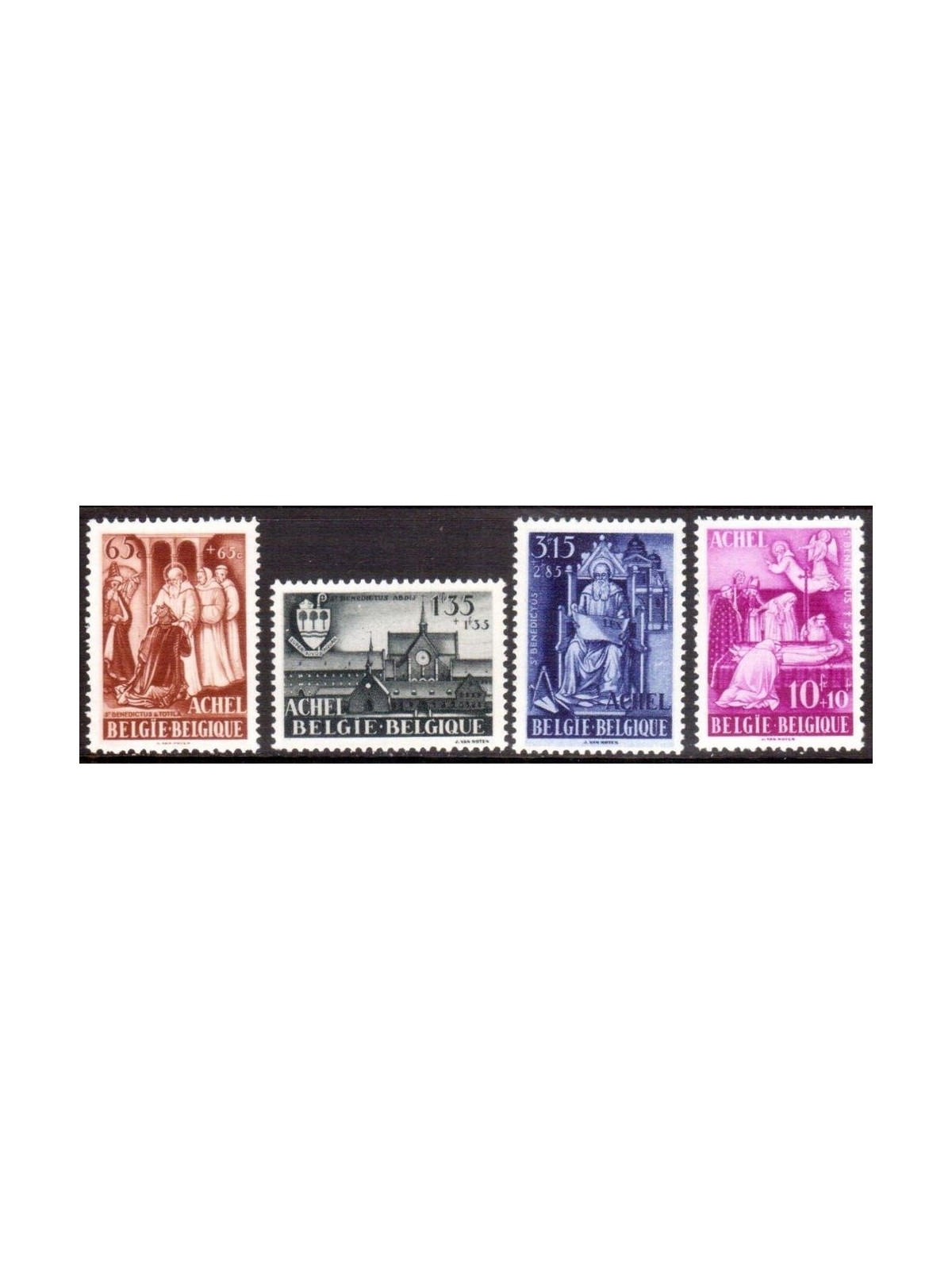 BELGIO 1948 Pro Abbazia di Achel 4v MNH**