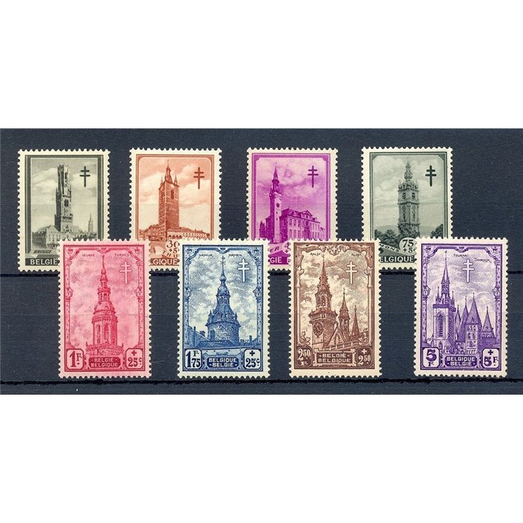 BELGIUM 1939 Pro antituberculosis works 8v MH*