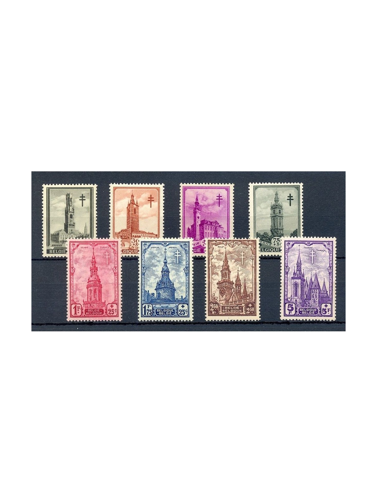 BELGIUM 1939 Pro antituberculosis works 8v MH*
