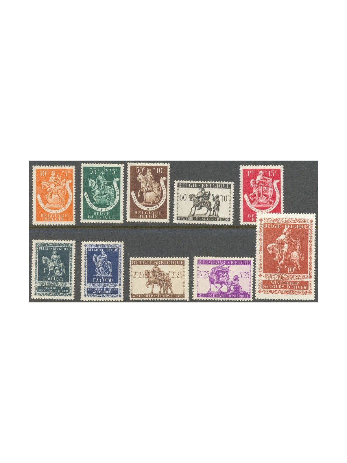 BELGIO 1942 Soccorso invernale 10v MNH**