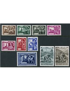 BELGIUM 1943 Winter relief 10v MNH**
