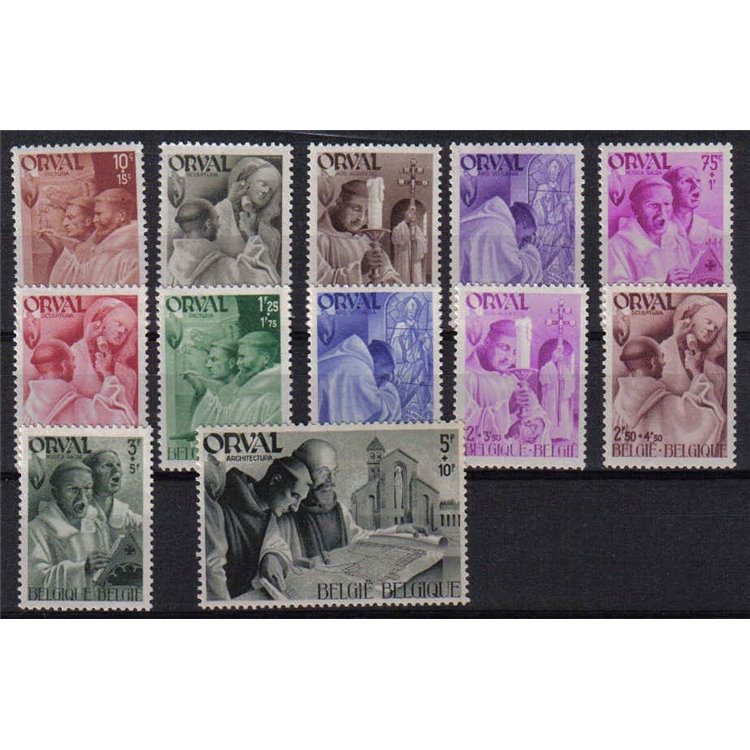 BELGIUM 1941 Orval Abbey 12v MNH**