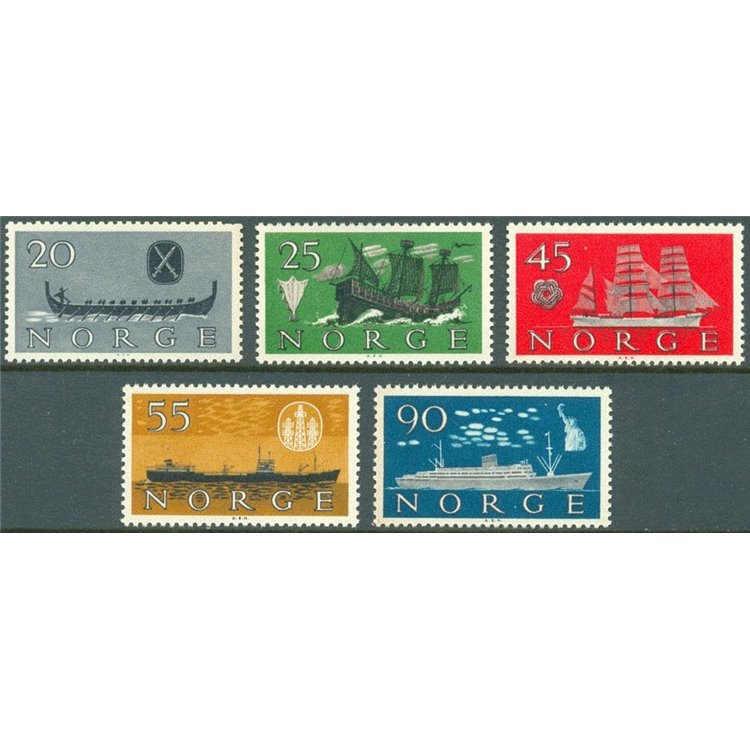 NORWAY 1960 Norwegian ships 5v MNH**