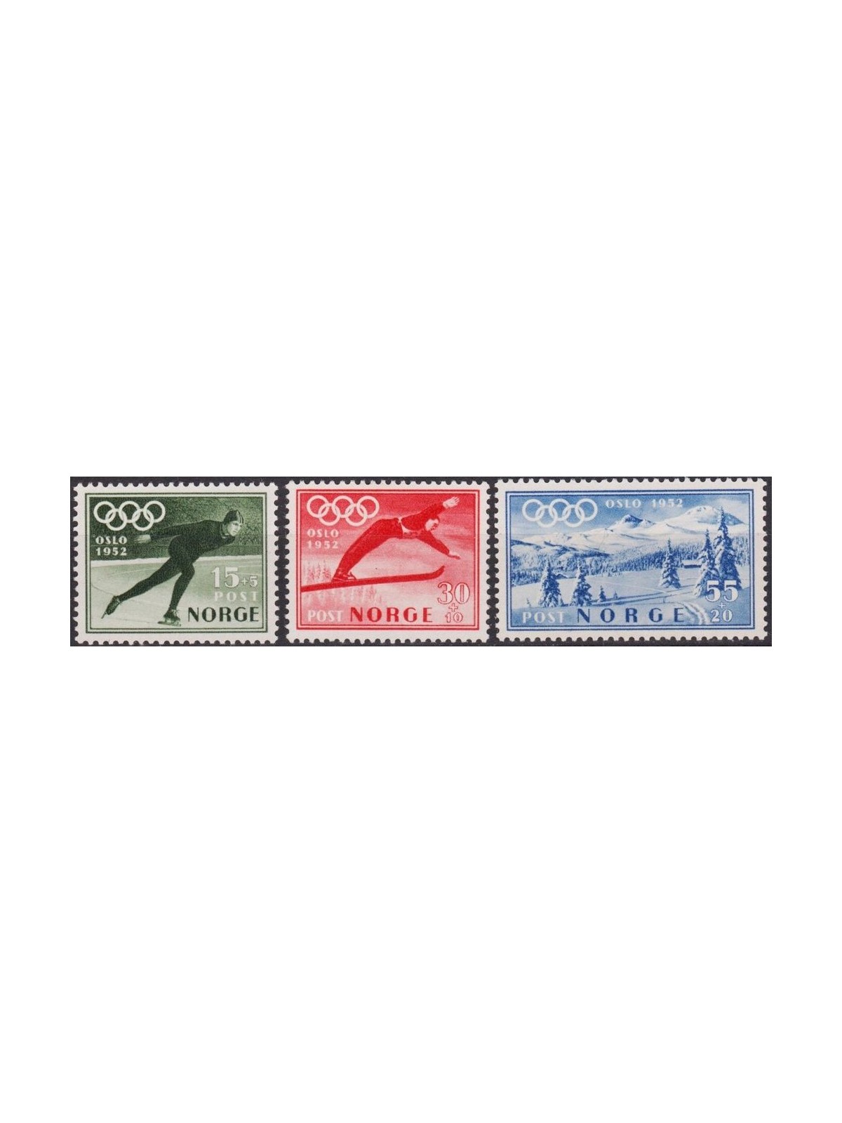 NORVEGIA 1951 Propaganda per le olimpiadi 3v MNH**