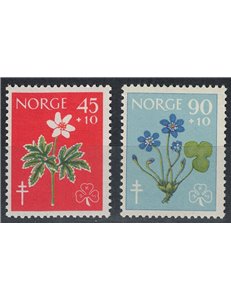 NORWAY 1960 Pro tuberculosis, flowers 2v MNH**