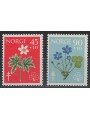 NORVEGIA 1960 Pro tubercolotici, fiori 2v MNH**
