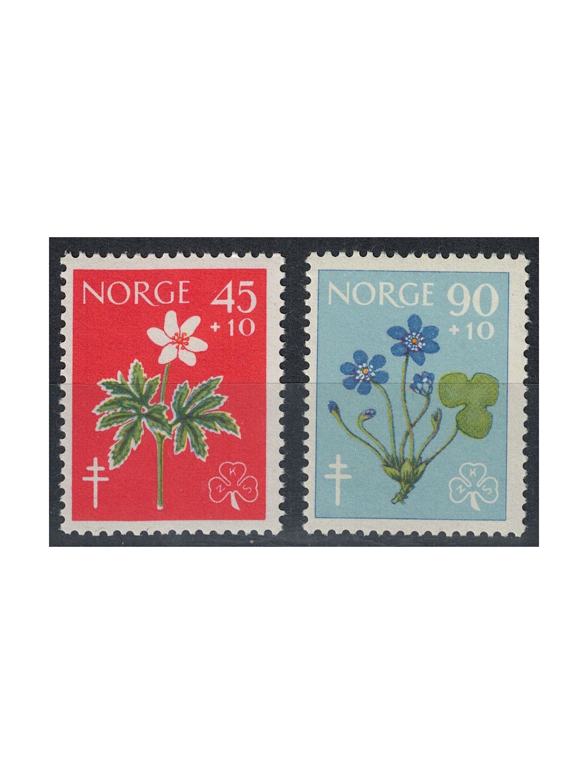 NORWAY 1960 Pro tuberculosis, flowers 2v MH*