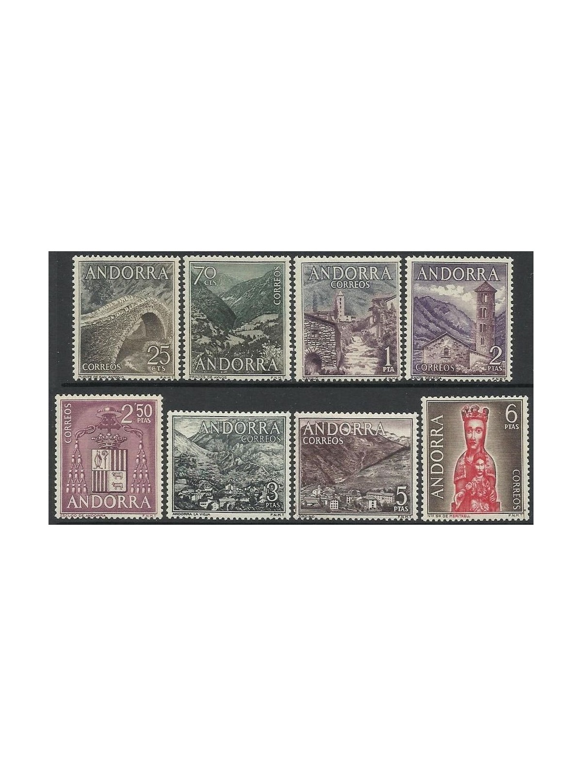 ANDORRA SPANISH 1963-64 Various subjects 8v MNH**