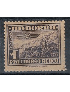 ANDORRA SPAGNOLA 1951 Posta Aerea 1v MNH**