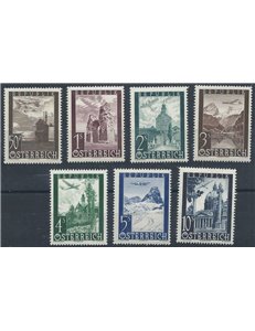 AUSTRIA 1947 Posta aerea 7v MNH**
