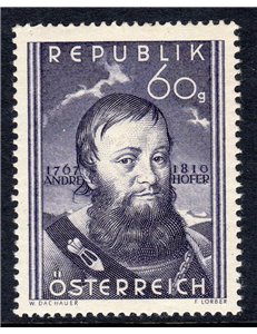 AUSTRIA 1950 Andreas Hofer MNH**