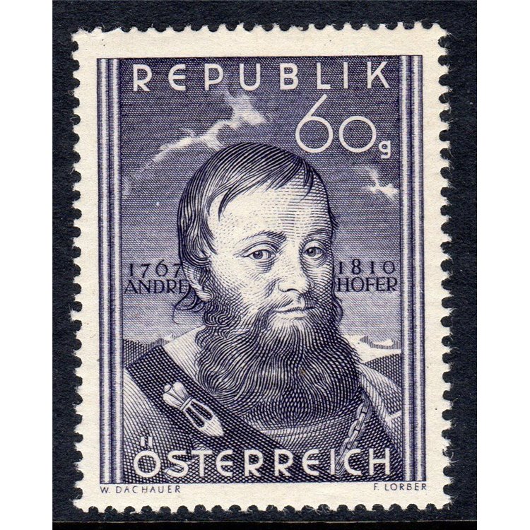 AUSTRIA 1950 Andreas Hofer MNH**