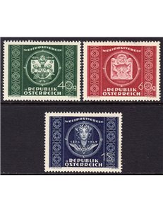 AUSTRIA 1949 Anniversary Upu 3v MNH**