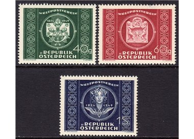 AUSTRIA 1949 Anniversario Upu 3v MNH**