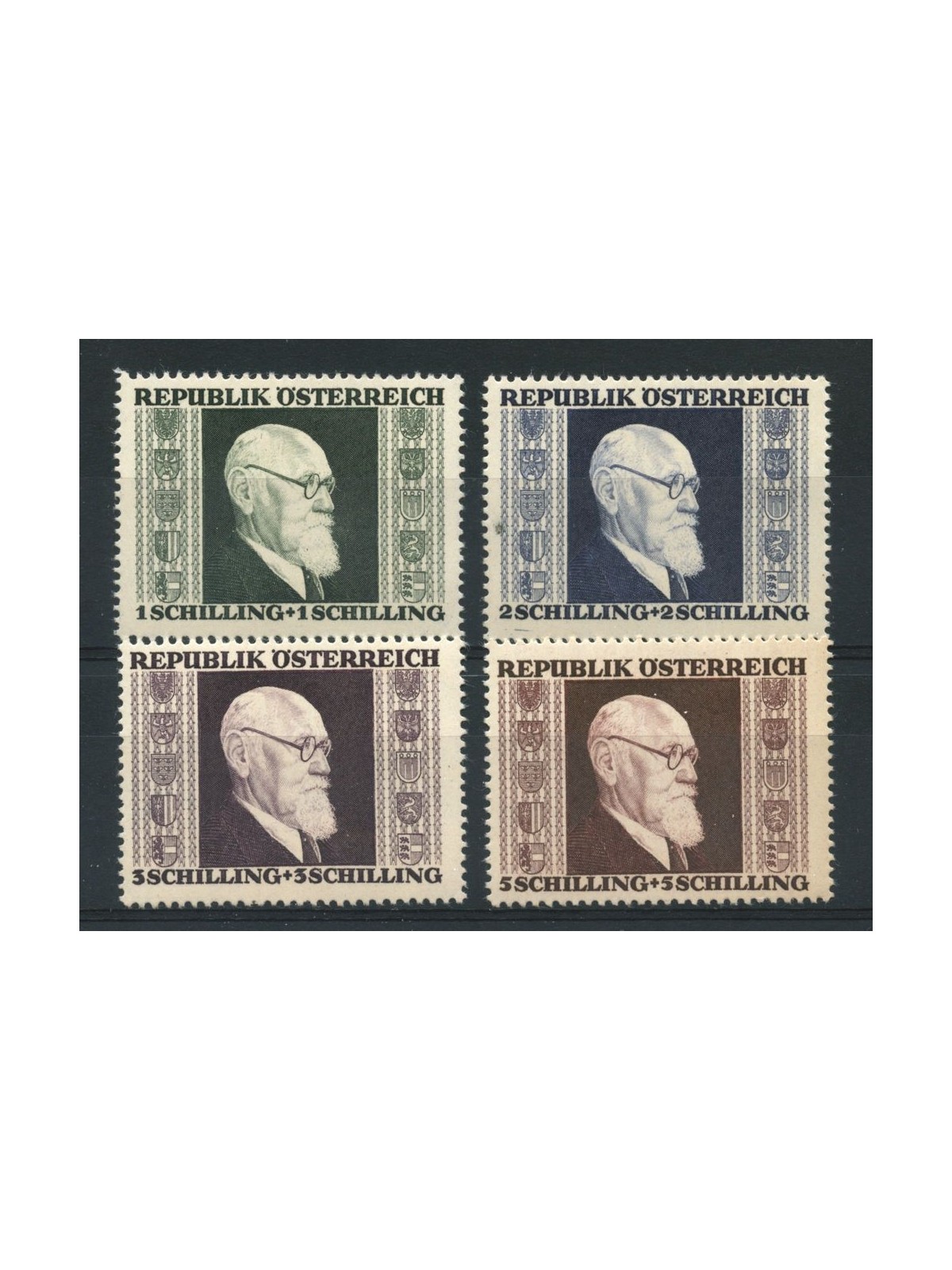 AUSTRIA 1946 Presidente Karl Renner 4v MNH**