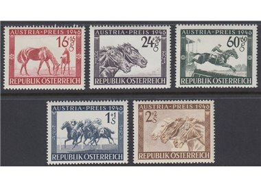 AUSTRIA 1946 Gran premio ippico 5v MNH**