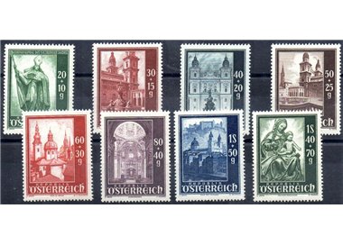 AUSTRIA 1948 Salzburg Cathedral 8v MNH**