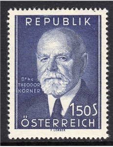 AUSTRIA 1953 Theodor Korner MNH**