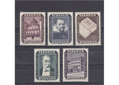 AUSTRIA 1953 Pro scuola evangelica di Vienna 5v MNH**