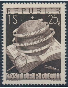 AUSTRIA 1953 Giornata del francobollo MH*